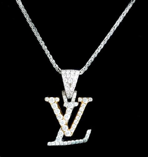 louis vuitton monogram pendant|14k louis vuitton necklace.